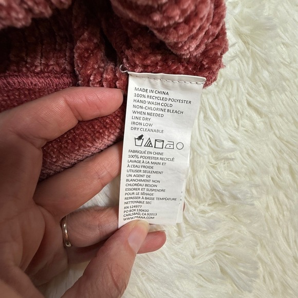 Prana Chanavey Red Knit Funnel Neck Sweater Ribbed Trim Womens Size Large Cozy - Picture 9 of 16